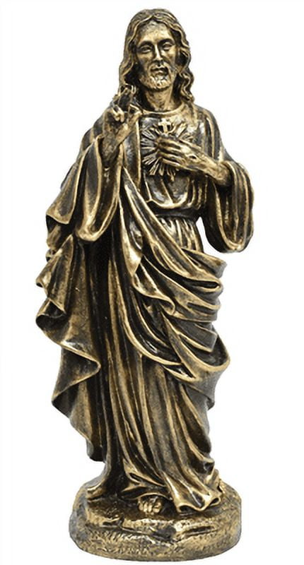 Sacred Heart of Jesus Christ Lord Catholic Christian Religious Gift 10 Inch Bronze Toned Statue Figurine Decoration
