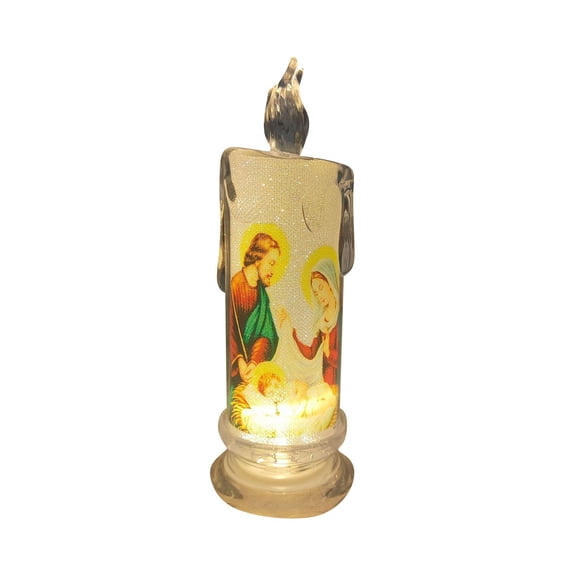 Sacred Heart of Jesus LED Flameless Devotion Prayer Candle