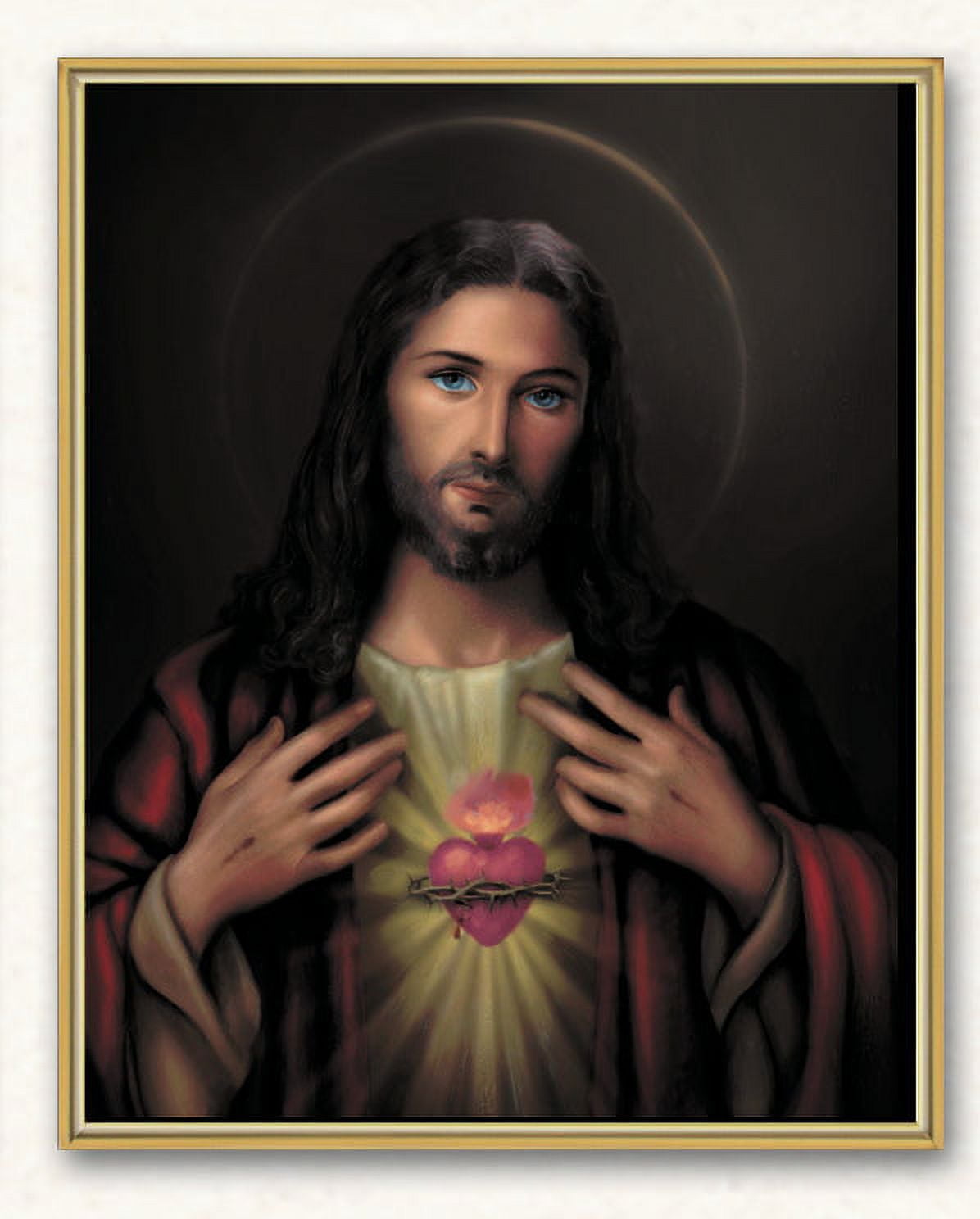 Sacred Heart of Jesus Immaculate Heart of Mary Unframed Print Wall Art  Religious