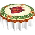thumbnail image 1 of Sacred Heart of Jesus Round Tablecloth Thicken Desk Cloth Washable Table Cover Table Cloth for Kitchen Daily Dinning Party Tabletop Decor 60 Inch, 1 of 6