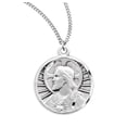 thumbnail image 1 of Sacred Heart of Jesus Sterling Silver Scapular Medal Pendant Necklace, 1 of 7