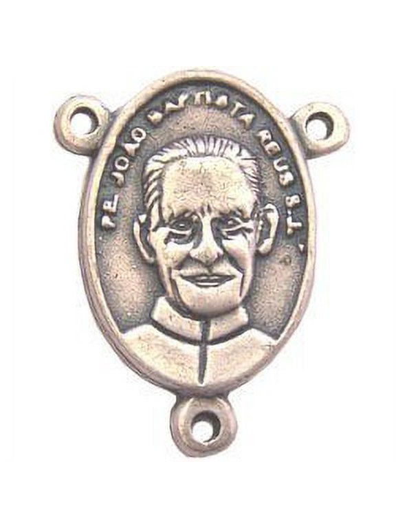 Sacred Heart with Padre Reus - Pewter (2.3 cm-0.9")