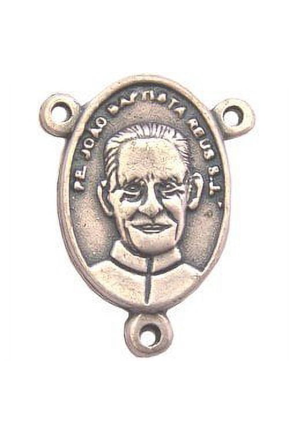 Sacred Heart with Padre Reus - Pewter (2.3 cm-0.9")