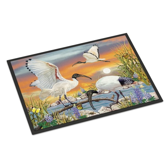 Sacred Ibis Door Mat