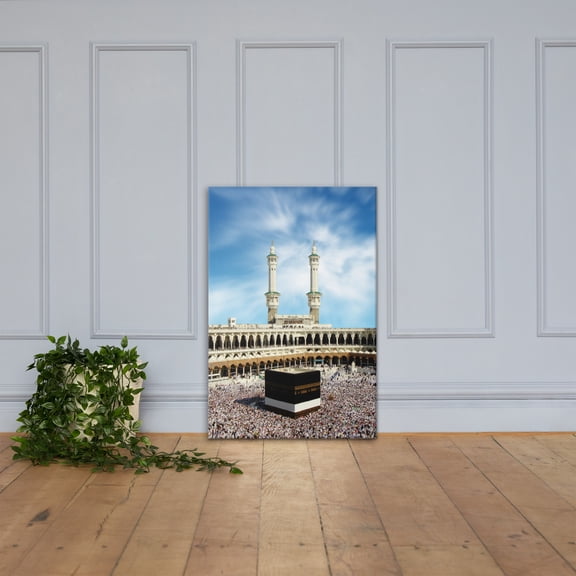 Sacred Kaaba Pilgrimage Islamic Wall Art Canvas | Spiritual Muslim Home Decor