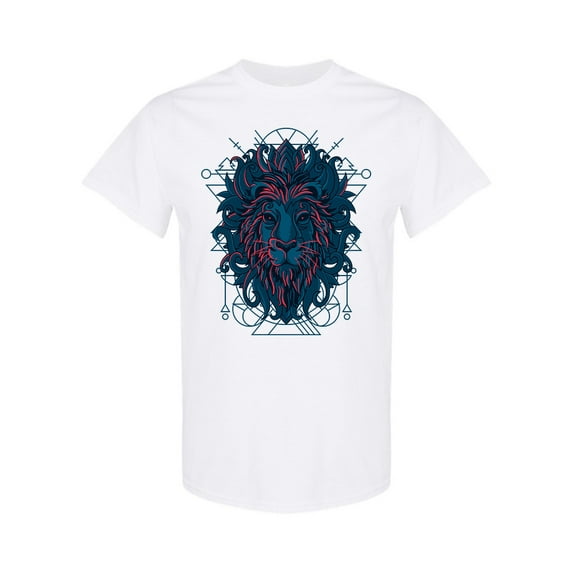 Sacred Lion Head Design T-Shirt Men -Image by Shutterstock, Male 3X-Large