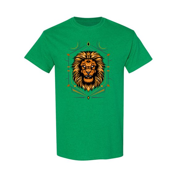 Sacred Lion Head T-Shirt Men -Image by Shutterstock, Male Large