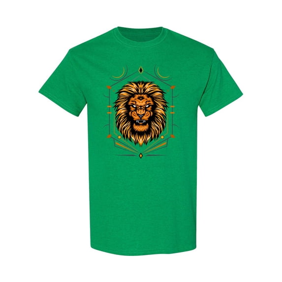 Sacred Lion Head T-Shirt Men -Image by Shutterstock, Male Small