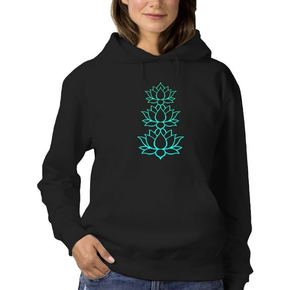 Sacred Lotus Hoodie Women -GoatDeals Designs, Female 3X-Large