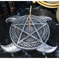 thumbnail image 1 of Sacred Moon Triple Goddess Pentagram With Celtic Knotwork Incense Stick Holder, 1 of 7