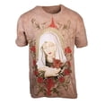 thumbnail image 1 of Sacred Rose Men's Graphic Tee Featuring Virgin Mary Design, Beige Large, 1 of 2