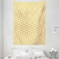 thumbnail image 1 of Sacred Tapestry, Traditional Geometry Pattern with Moroccan Arabic Ethnic Effects Artwork Print, Wall Hanging for Bedroom Living Room Dorm Decor, 60W X 80L Inches, Earth Yellow, by Ambesonne, 1 of 2