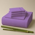thumbnail image 1 of Sacred Thread Rayon Derived from Bamboo Sheets Twin XL Size, 18'' Deep Pocket Cooling Sheets for Hot Sleepers, 4 PC Cooling Sheets (Twin XL Size) (English Lavender), 1 of 9