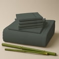 thumbnail image 1 of Sacred Thread Rayon Derived from Bamboo Sheets Twin XL Size, 18'' Deep Pocket Cooling Sheets for Hot Sleepers, 4 PC Cooling Sheets (Twin XL Size) (Forrest Green), 1 of 9