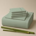 thumbnail image 1 of Sacred Thread Rayon Derived from Bamboo Sheets Twin XL Size, 18'' Deep Pocket Cooling Sheets for Hot Sleepers, 4 PC Cooling Sheets (Twin XL Size) (Light Taupe), 1 of 9