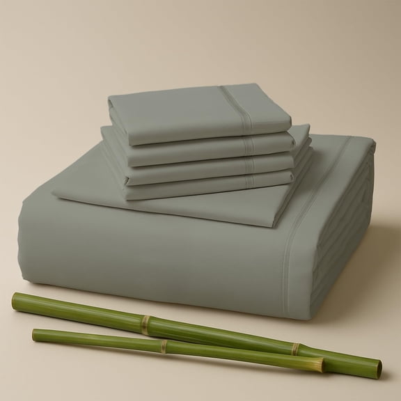 Sacred Thread Rayon Derived from Bamboo Sheets Twin Size, 18'' Deep Pocket Cooling Sheets for Hot Sleepers, 4 PC Cooling Sheets (Twin Size) (Mourning Dove)