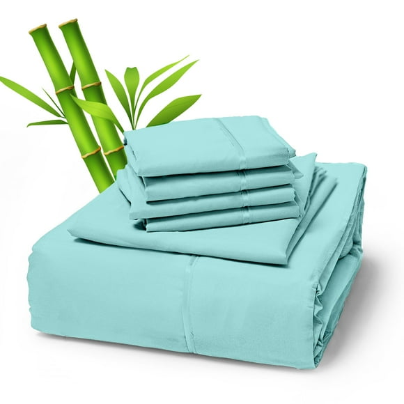 Sacred Thread 4 PC Bamboo Sheet Set - Silky Soft w/ Deep Pockets - Wrinkle Free, Cooling & Durable