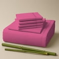 thumbnail image 1 of Sacred Thread Rayon Derived from Bamboo Sheets Twin Size, 18'' Deep Pocket Cooling Sheets for Hot Sleepers, 4 PC Cooling Sheets (Twin Size) (Wild Orchid), 1 of 9