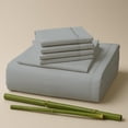 thumbnail image 1 of Sacred Thread Rayon Derived from Bamboo Sheets Twin XL Size, 18'' Deep Pocket Cooling Sheets for Hot Sleepers, 4 PC Cooling Sheets (Twin XL Size) (Light Grey), 1 of 9
