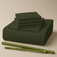 thumbnail image 1 of Sacred Thread Rayon Derived from Bamboo Sheets Twin XL Size, 18'' Deep Pocket Cooling Sheets for Hot Sleepers, 4 PC Cooling Sheets (Twin XL Size) (Hunter Green), 1 of 9