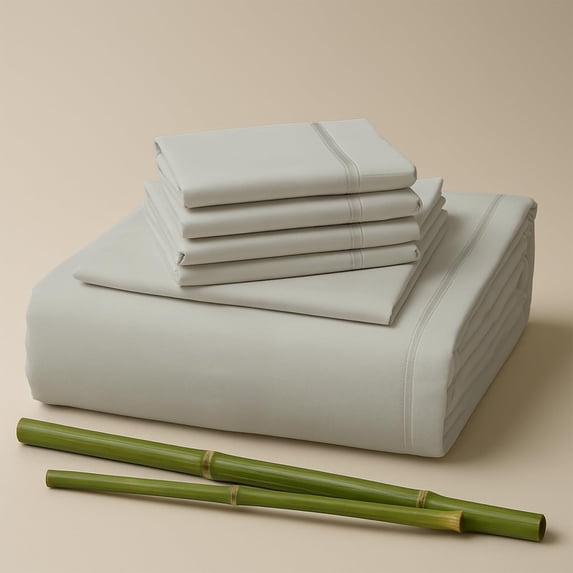 Sacred Thread Rayon Derived from Bamboo Sheets Twin XL Size, 18'' Deep Pocket Cooling Sheets for Hot Sleepers, 4 PC Cooling Sheets (Twin XL Size) (Antarctica)