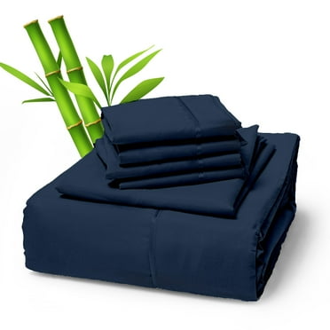 Sacred Thread 6 PC Bamboo Sheet Set - Silky Soft w/ Deep Pockets - Wrinkle Free, Cooling & Durable