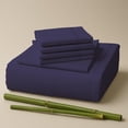 thumbnail image 1 of Sacred Thread Rayon Derived from Bamboo Sheets Queen Size, 18'' Deep Pocket Cooling Sheets for Hot Sleepers, 6 PC Cooling Sheets (Queen Size) (Purple), 1 of 9