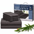 thumbnail image 1 of Sacred Thread Rayon Derived from Bamboo Sheets ,6-Piece Set, 1 Flat Sheet, 1 Fitted Sheet, 4 Pillowcases, 1 of 9