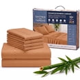 thumbnail image 1 of Sacred Thread Rayon Derived from Bamboo Sheets ,6-Piece Set, 1 Flat Sheet, 1 Fitted Sheet, 4 Pillowcases, 1 of 9