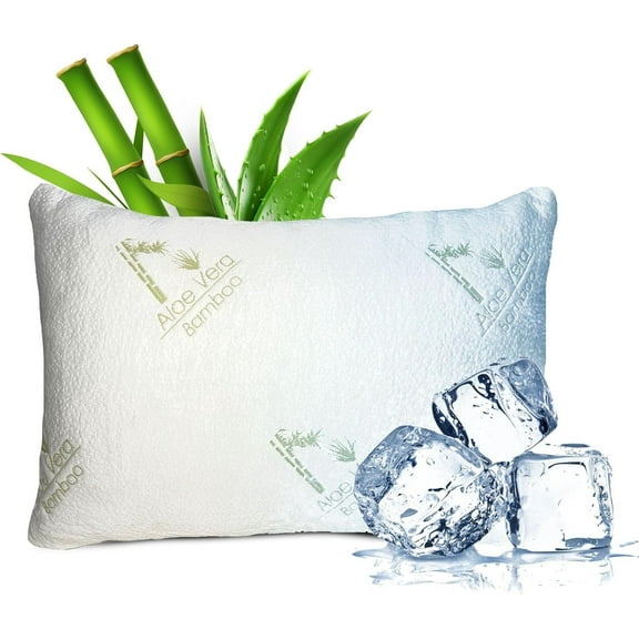 Sacred Thread Bamboo Memory Foam Pillow, Adjustable Memory Foam, for Side, Back, and Stomach Sleepers, Relieves Pain & Stress, Cooling Cover