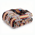 thumbnail image 1 of Sacred Thread Fleece Blanket South Western, Reversible Mexican, Vibrant Aztec Blankets and Throws for Aztec Decor for Home (Grey Flannel / Flannel) (Queen (79''x95''), 1 of 10