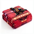 thumbnail image 1 of Sacred Thread Fleece Blanket South Western, Reversible Mexican, Vibrant Aztec Blankets and Throws for Aztec Decor for Home (Pink Flannel / Flannel) (Queen (79''x95''), 1 of 9