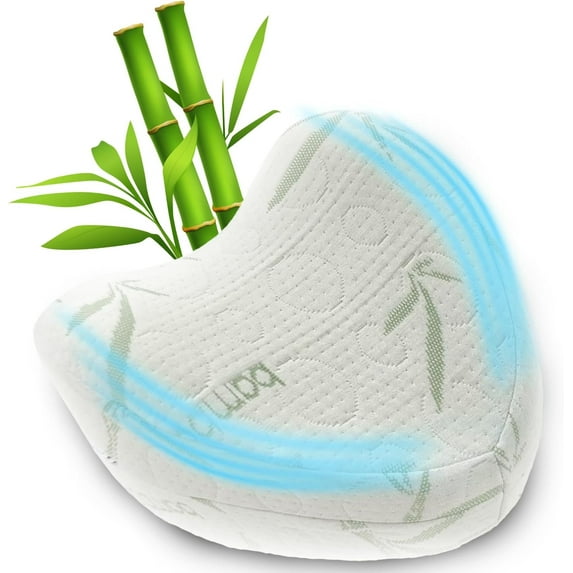 Sacred Thread Memory Foam Bamboo Knee Pillow for Side Sleepers, Supportive Pillow for Between Legs