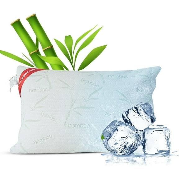 Sacred Thread Memory Foam Pillow, Adjustable Firmness, Soft, Aloe Infused - Cooling Bed Pillows for Sleeping - Back, Stomach, Side Sleeper - Rayon Cover, Machine Washable