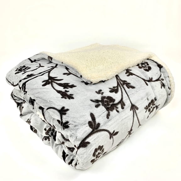 Sacred Thread Sherpa Fleece Blanket, Soft and Cozy Queen Blanket, Plush Blanket for Sofas & Beds