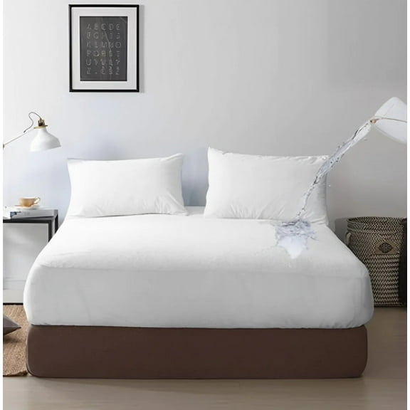 Sacred Thread Waterproof Mattress Protector - 100% Cotton - Breathable, Noiseless, Deep Pockets