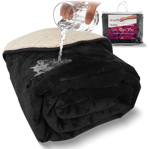 Sacred Weapon Blanket Waterproof and Stain Proof – Water Proof Blanket for Bed & Couch – Splash Throw Blanket VIP – Washable King, Queen Mattress Protector Waterproof – Blackd 80"x80"