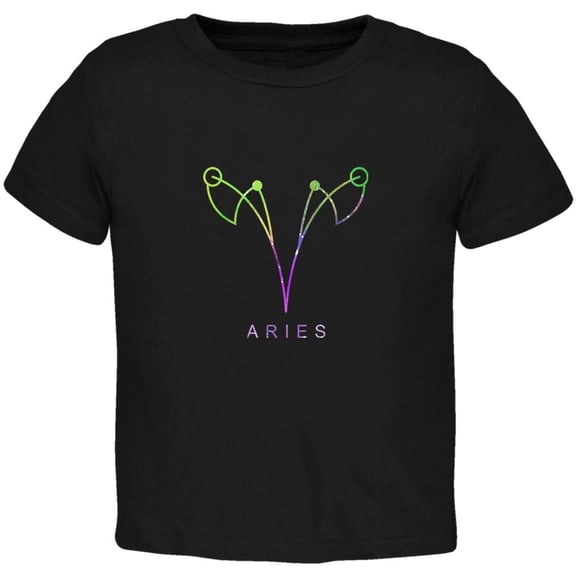 Sacred Zodiac Aries Toddler T Shirt Black 2T