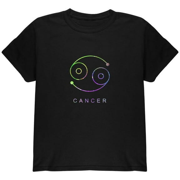 Sacred Zodiac Cancer Youth T Shirt Black YMD