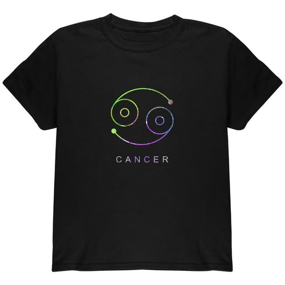 Sacred Zodiac Cancer Youth T Shirt Black Youth X-SM