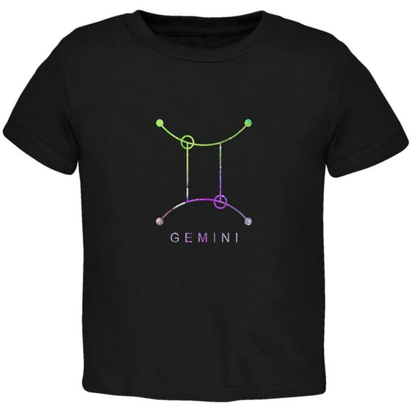 Sacred Zodiac Gemini Toddler T Shirt Black 2T