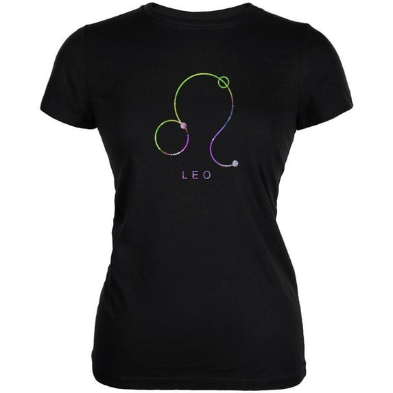 Sacred Zodiac Leo Juniors Soft T Shirt Black SM