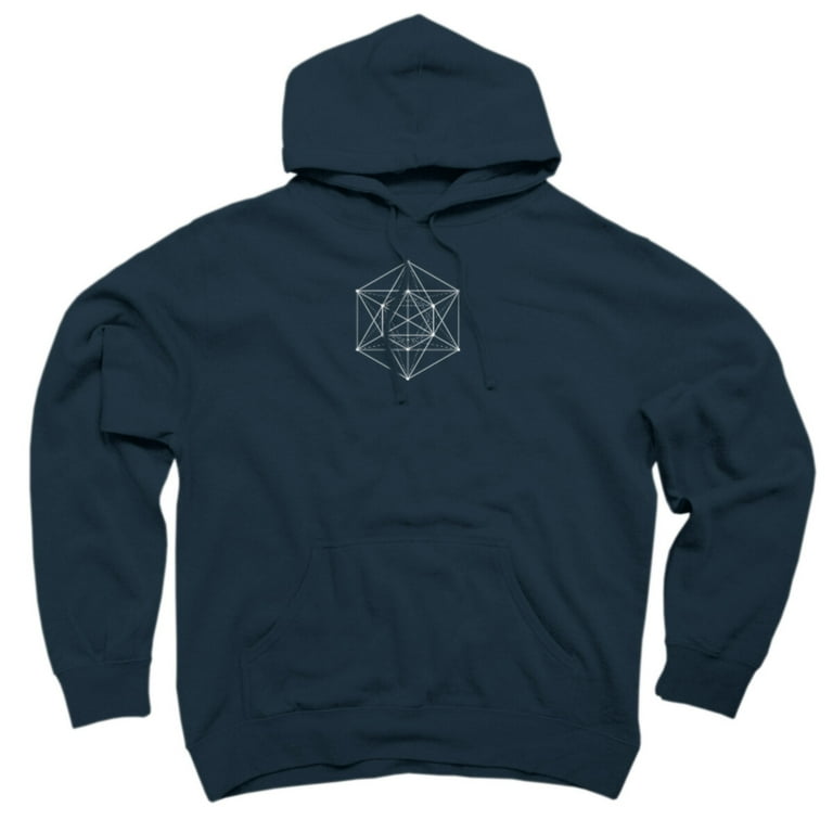 Sacred geometry Minimal Hipster Line Art Navy Blue Graphic