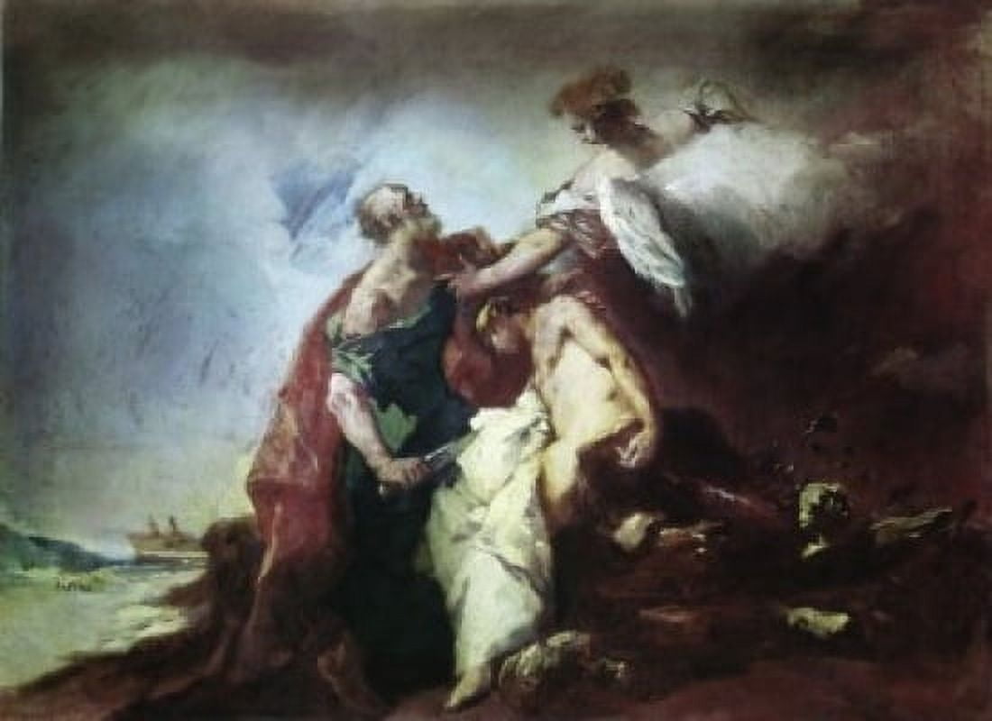 Sacrifice of Isaac Antonio Guardi (1698-1760 Italian) Canvas Art - Antonio Guardi (24 x 36)