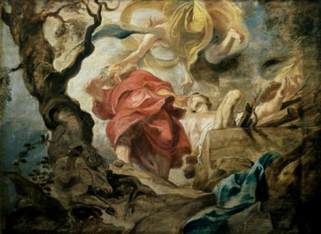 Sacrifice of Isaac by Abraham 17th C Peter Paul Rubens (1577-1640 Flemish) Musee du Louvre Paris France Canvas Art - Peter Paul Rubens (18 x 24)