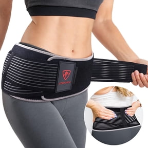 Sacroiliac Hip Belt, Dual Adjustable Compression with Ice Pack, Relief for Lower Back, Sciatica, Postpartum Recovery & Lumbar Support - XL(fits waist circumference: 46-54 inches)