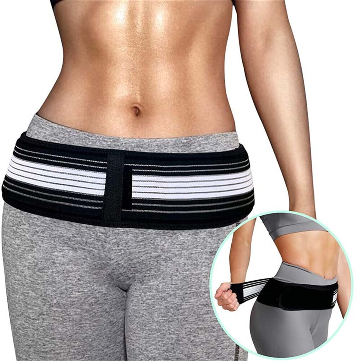 Sacroiliac SI Joint Hip Belt, Sciatica & Lower Back Pain Relief, Pelvic Support Belt, Trochanter Belt, Lower Back Support Brace for Men and Women