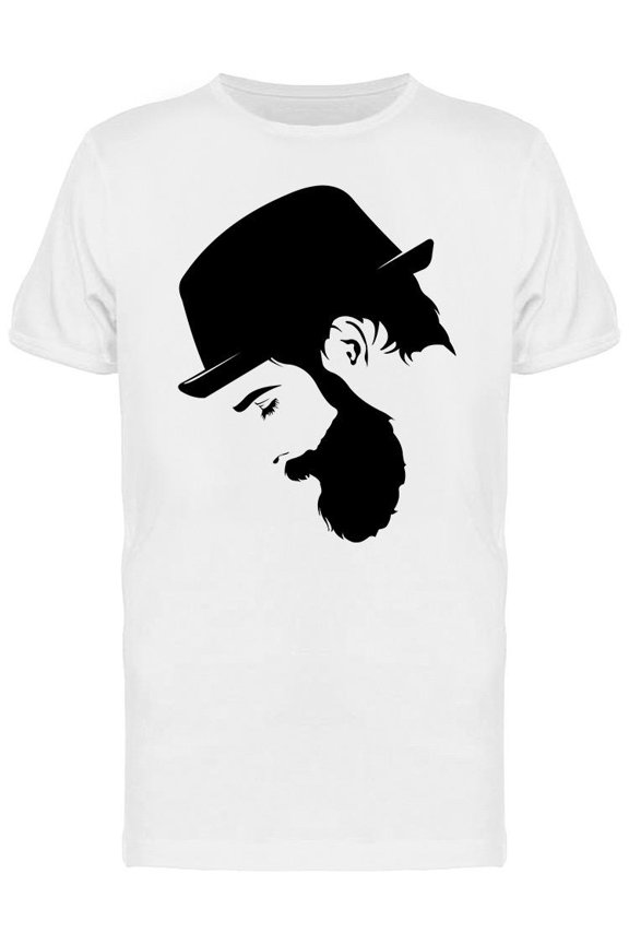 Sad Bearded Man Wearing Hat T-Shirt Men -Image by Shutterstock, Male Small
