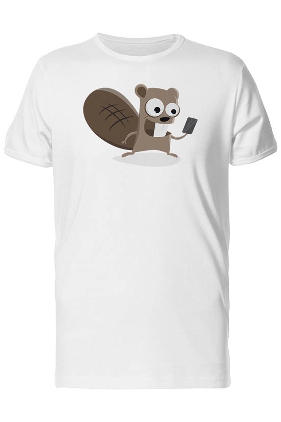 Sad Beaver Smartphone Tee Men's -Image by Shutterstock