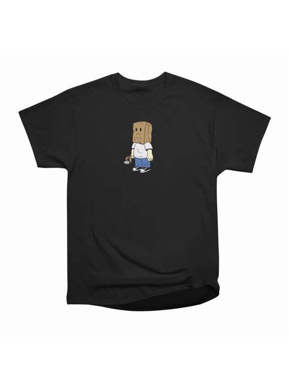 Sad Boy Paper Bag Head T-Shirt Tee Gift For Him Merch For Her Apparel For Friend